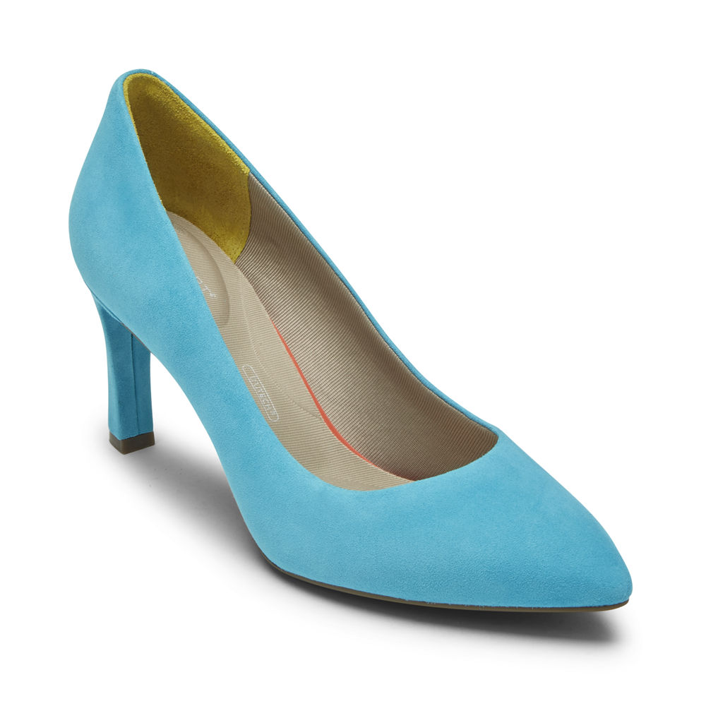 Rockport Womens Heels Blue - Total Motion Sheehan - UK 608-MTKLAJ